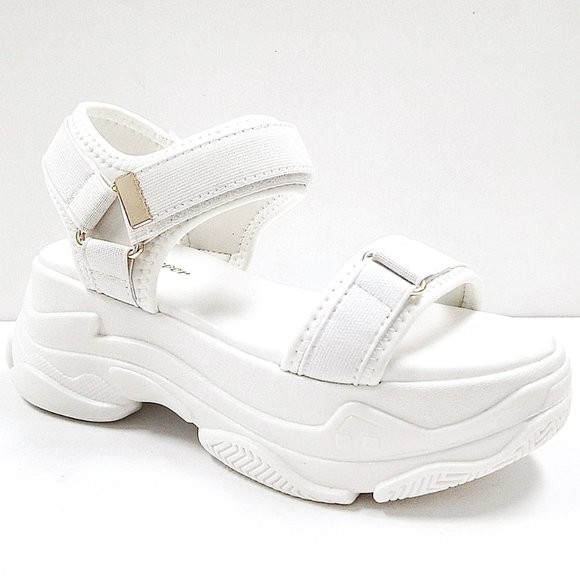 Shoes New White Sporty Chunky Platform Sandals Poshmark